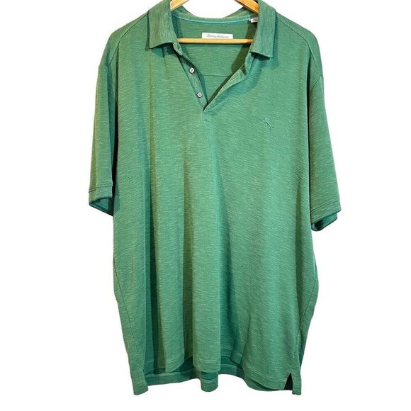 Tommy Bahama Island Zone Coolmax Polo Shirt Men’s 2XL Green Short Sleeve - Picture 1 of 6